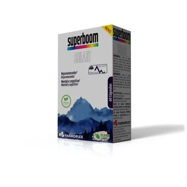Embalagem Superboom Shilajit Farmoplex 60 cápsulas